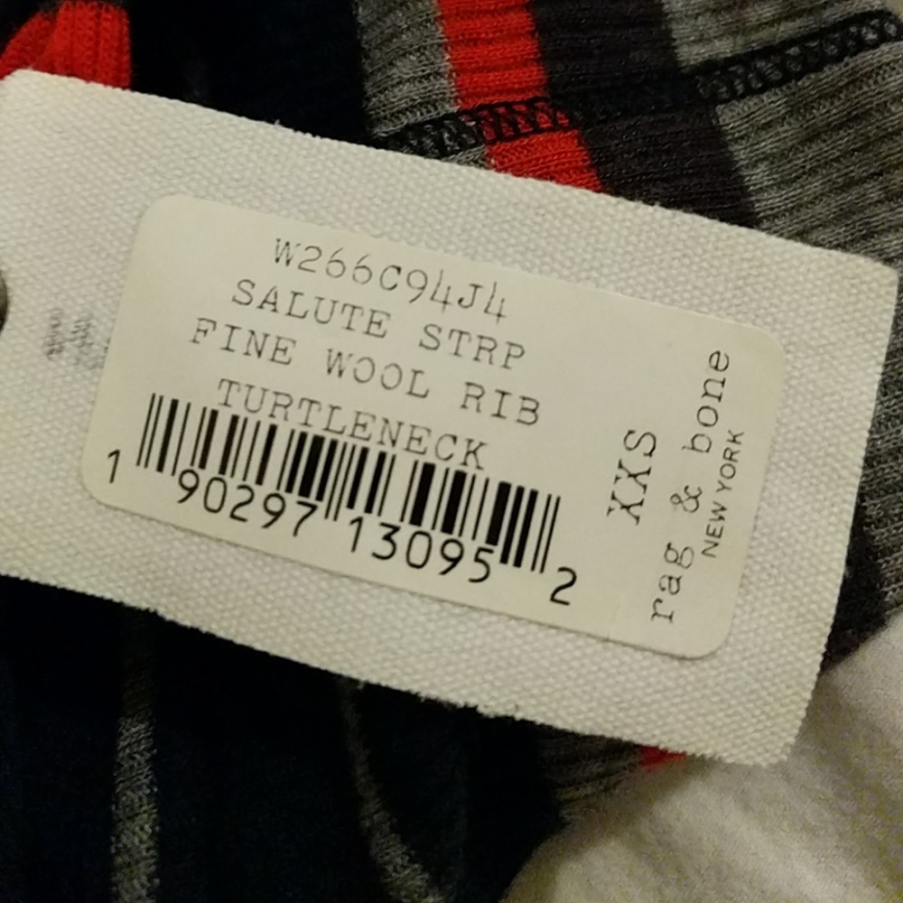Rag & Bone Salute Stripe Turtleneck Ribbed Sweater - Picture 3 of 6